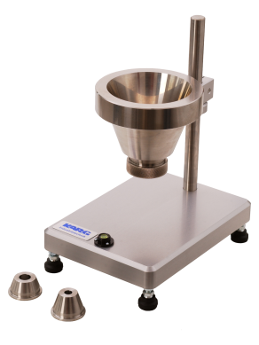 Pourability tester according EN ISO 6186